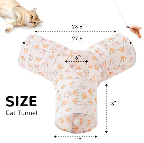 Tempcore Cat Tunnel, 3-Way Collapsible Toy - Image 2