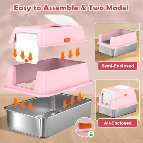 Vivifying XL Stainless Steel Cat Litter Box - Image 4