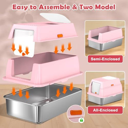 Vivifying XL Stainless Steel Cat Litter Box - Image 4