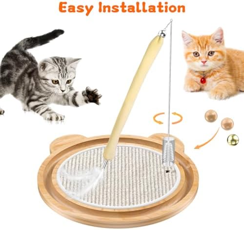 Cat Scratcher Toys Natural Sisal Pad Kitten Interactive Ball Track - Image 6