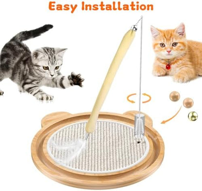 Cat Scratcher Toys Natural Sisal Pad Kitten Interactive Ball Track - Image 6