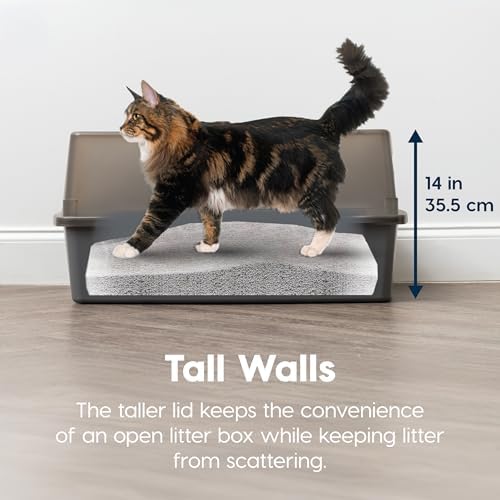 IRIS USA XX-Large High Sided Cat Litter Box, Scatter Shield - Image 4