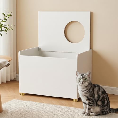 Amunrbrek Top Entry Litter Box Enclosure, Flip Top by Amunrbrek
