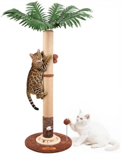 【Material Upgrade】 Famifit 53.6" Palm Tree Cat Scratching Post, Tall Tree by Famifit