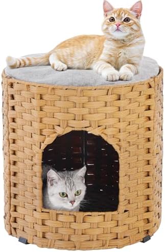 SETVSON Cat House for Indoor Cat, Large Double Cat Houses Bed by SETVSON