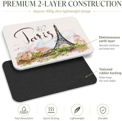 Natural Diatomaceous Earth Bath Mat, Ultra Thin Quick Dry Floor Rug - Image 6