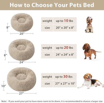 WNPETHOME Small Round Calming Dog Bed Cat Bed - Image 4