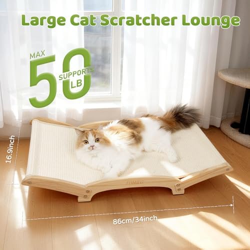 34-Inch Cat Scratching Bed, Natural Sisal Scratching Pad - Image 2