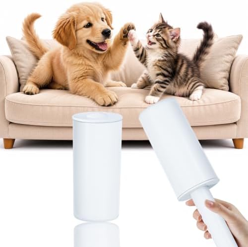 Mini Travel Lint Roller Works Great On Pet Hair w/Dust Cover, 60 Sheets by Wdabolu