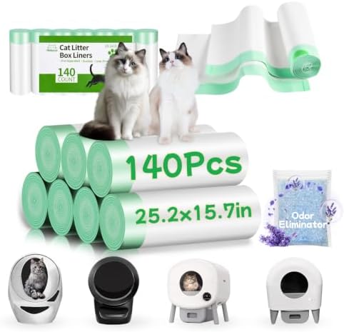 140 Count Cat Litter Bags Liners by Nidkoud