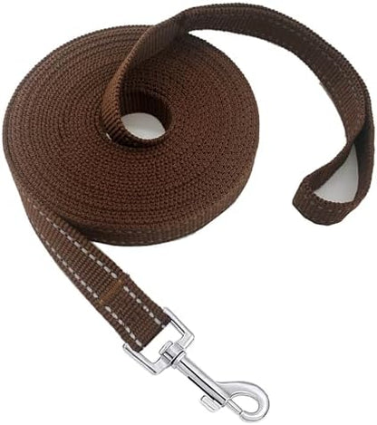 Nylon Training Dog Leash for Small Medium Dogs, 15ft 20ft 30ft 50ft 100ft by FancyCorgi