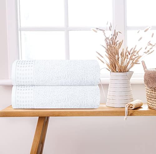 GLAMBURG 100% Cotton 2 Pack Oversized Bath Towel Set 28x55 Inches, Ultra Soft - Image 3