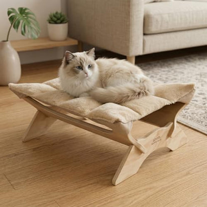 JSPYFITS Elevated Cat Bed Hammock, Raised Cat Bed by JSPYFITS