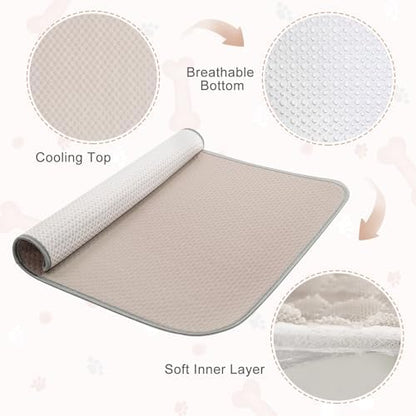 Buvlnee Summer Dog Cooling Mat Washable Ice Silk Self Cool Pad - Image 5