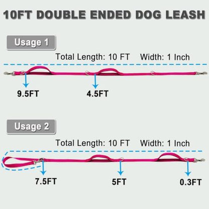 WYuZe Double Clasp 10ft Dog Leash - Image 6