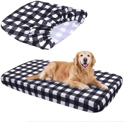 Replacement Dog Bed Covers Elastic Edged Washable 52" x 28" x 6" by Hoopttay
