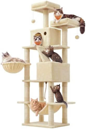 Feandrea Cat Tree, 81.1-Inch Large Cat Tower by FeandreabySONGMICSHOME