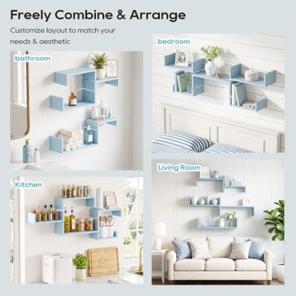 SRIWATANA Blue Floating Shelves - Image 4