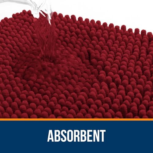 OLANLY Large Bathroom Rugs 47x32, Extra Soft Absorbent Chenille Bath Rugs - Image 4