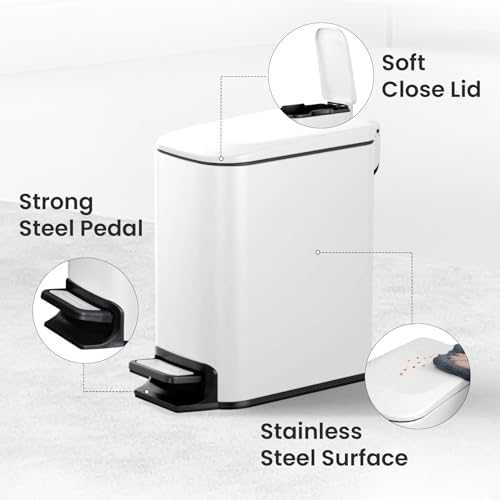 Cesun Small Bathroom Trash Can - Image 3