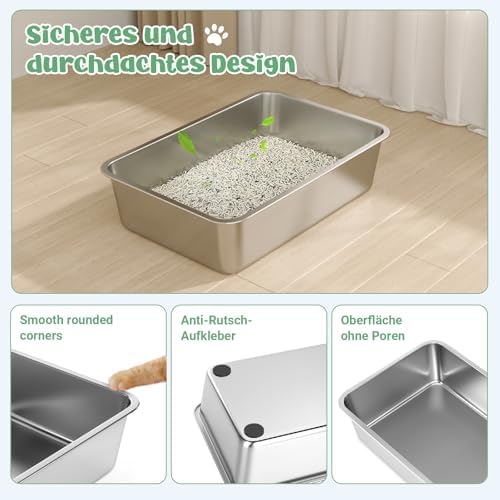 WENBOKMIN Stainless Steel Cat Litter Box - Image 3