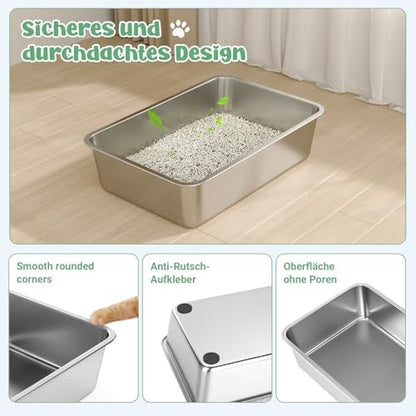 WENBOKMIN Stainless Steel Cat Litter Box - Image 3