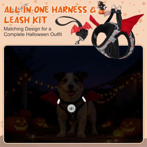 BEAUTYZOO Halloween Dog Harness Medium Sized and Leash Set, No Pull Pet Vest - Image 6