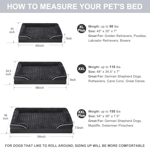 WNPETHOME Orthopedic Washable XXL Dog Bed - Image 4