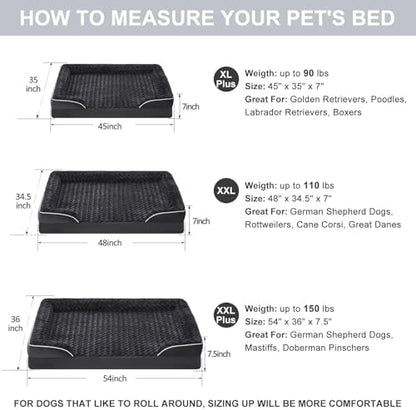 WNPETHOME Orthopedic Washable XXL Dog Bed - Image 4