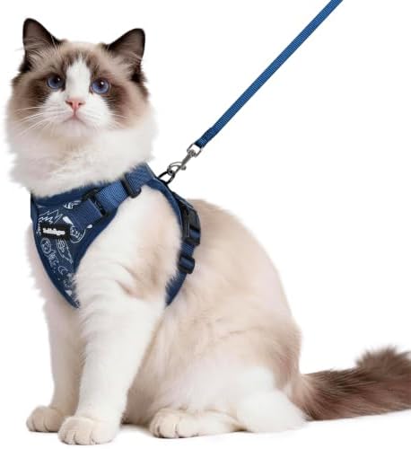 rabbitgoo Cat Harness and Leash Set, Escape Proof Vest, Cosmic Ace by rabbitgoo
