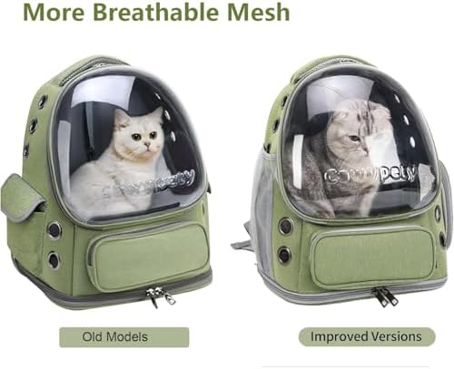 Cawypety Cat Backpack Carrier, Breathable Cat Carrier Large Space Bubble Pet - Image 3
