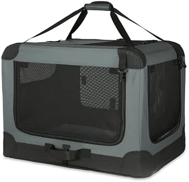 Amazon Basics Portable Folding Soft Dog Crate, Collapsible Travel Kennel by AmazonBasics