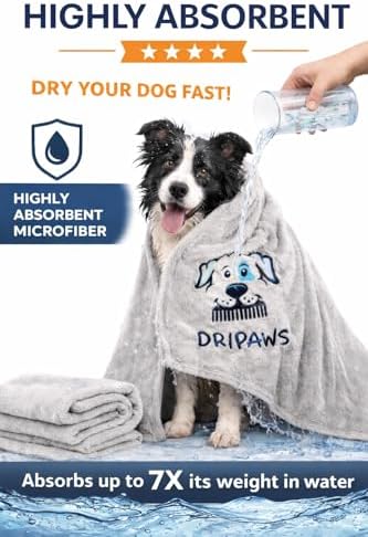 Microfiber Dog Towel for Drying Dogs, Super Absorbent Soft Pet Grooming Towel - Image 3