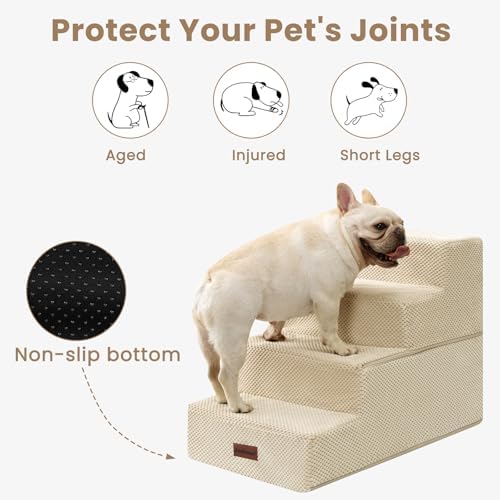 Aodisman Dog Steps for Bed & Couch, 18.5" H 4-Step Pet Stairs for Small Dogs - Image 6
