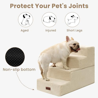Aodisman Dog Steps for Bed & Couch, 18.5" H 4-Step Pet Stairs for Small Dogs - Image 6