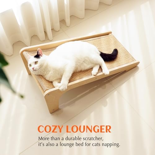 PETKARAY Cat Scratcher, Cat Sisal Scratching Ramp, L Shape Cat Scratch Pad - Image 6