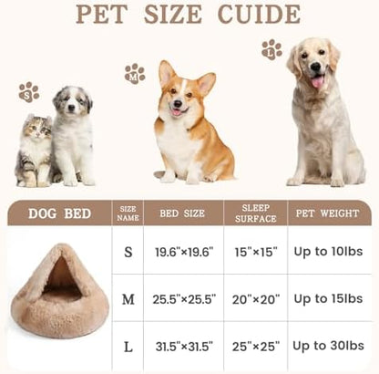 NOYAL Calming Donut Dog Bed, Hooded Cave - Image 5