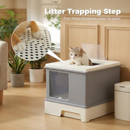 MUTTROS 2 Pack, Enclosed Cat Litter Box - Image 4