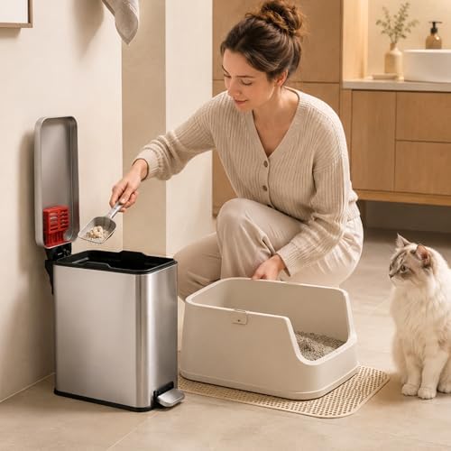 iTouchless 3 Gallon Cat Litter Waste Bin - Image 2