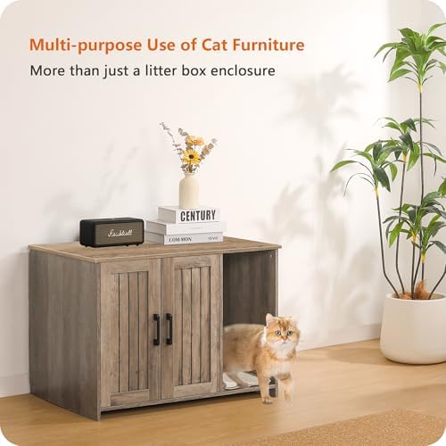 DWANTON Cat Litter Box Enclosure, - Image 7