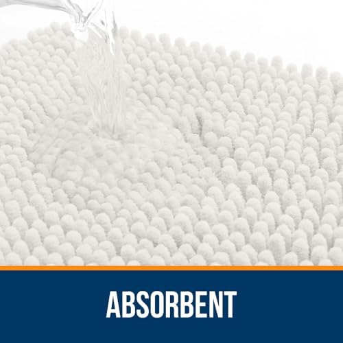 OLANLY Bathroom Runner Rugs 59x20, Extra Soft Absorbent Chenille Bath Rugs - Image 4
