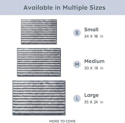 Chenille Bathroom Rug Non Slip Washable, Absorbent Bath Mat - Image 6