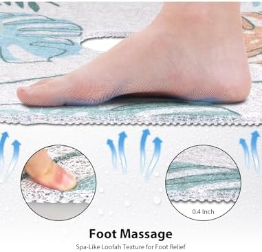 Square Shower Mat, Yonala 27 x 27 Inch Stylish Non Slip Shower Mats - Image 4