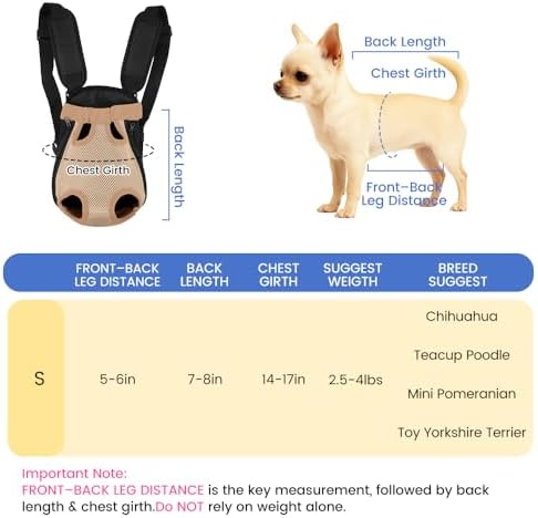 Mosago Dog Backpack Carrier, Front Chest Carrier - Image 2