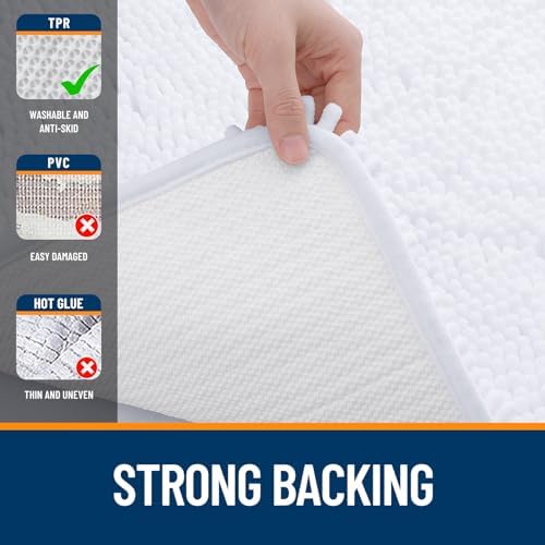 OLANLY Bathroom Rugs 36x24, Extra Soft Absorbent Chenille Bath Rugs - Image 6