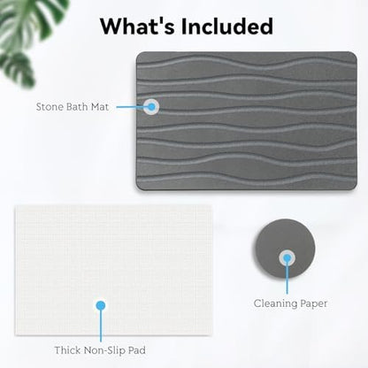 Bath Stone Mat, Fast-Absorbing, and Non-Slip Bathroom Mat, Inspired - Image 6