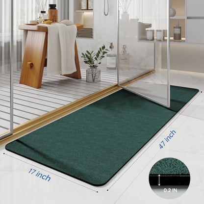 Long Bath Rugs 47x17-Diatomaceous Earth Stone Bath Mats - Image 2