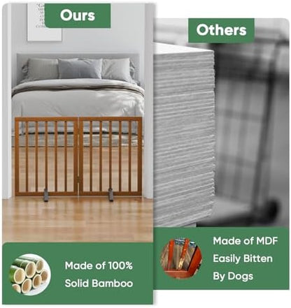 Dog Gate for Doorways, Foldable Dog Gate Indoor for Doorways Bedroom 2 Panels - Image 5