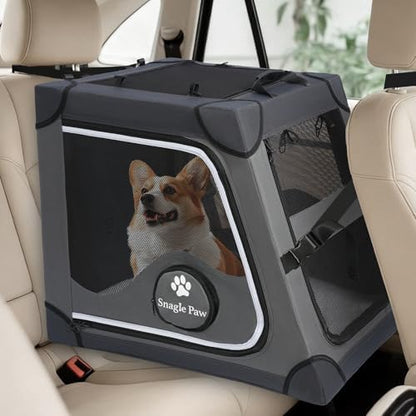 Snagle Paw Dog Car Crate for Back Seat by SnaglePaw