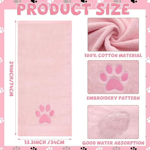 SmoothNovelty 2 Pcs Dog Paw Hand Towels - Image 3